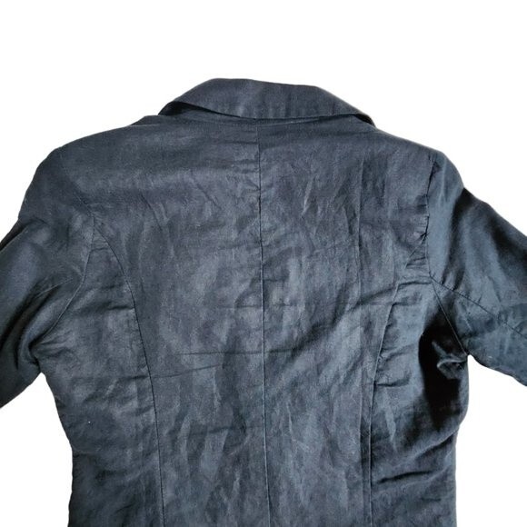 Love Tree Bluish Tint 1-Button Linen Blazer with Pinstripe Lining Size M - Picture 4 of 11